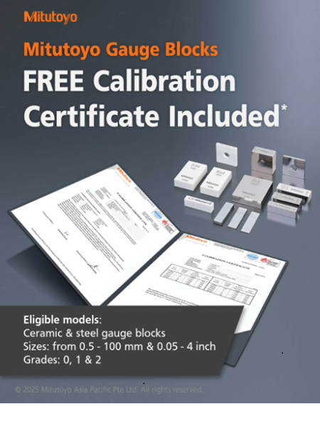 Gauge block calibration promotion Mitutoyo